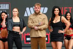 Ronda Rousey and Gina Carano face off inside Intuit Dome during Netflix MVP 1 MMA event