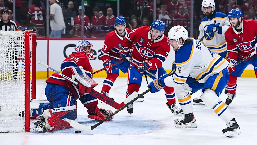 Sabres power play destroys Canadiens in Game 6 Buffalo Sabres attack Montreal Canadiens during a power play in Game 6 of the Stanley Cup Playoffs