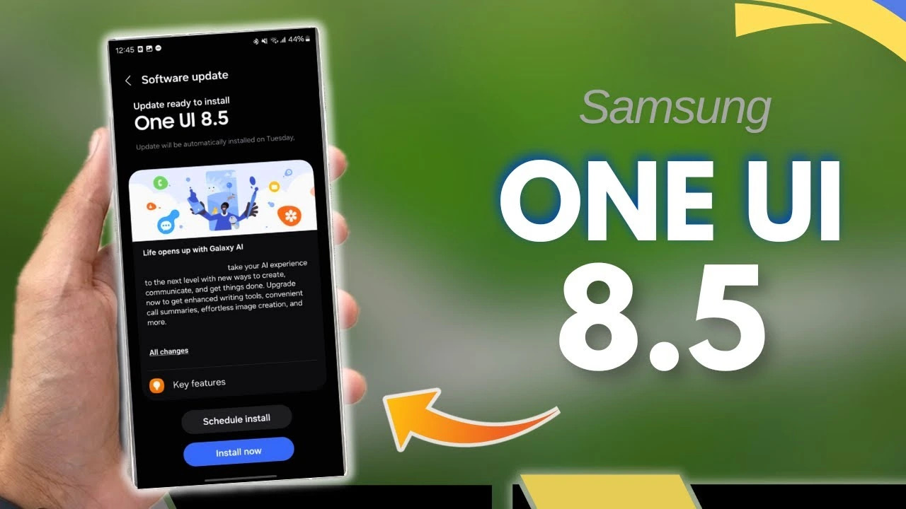 Samsung Galaxy S25 Ultra running One UI 8.5 update with Galaxy AI features