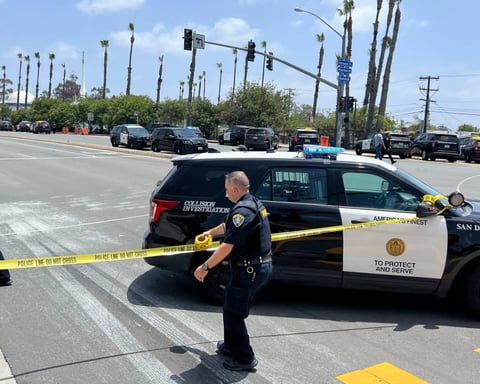 Police officers respond to shooting at Islamic Center of San Diego