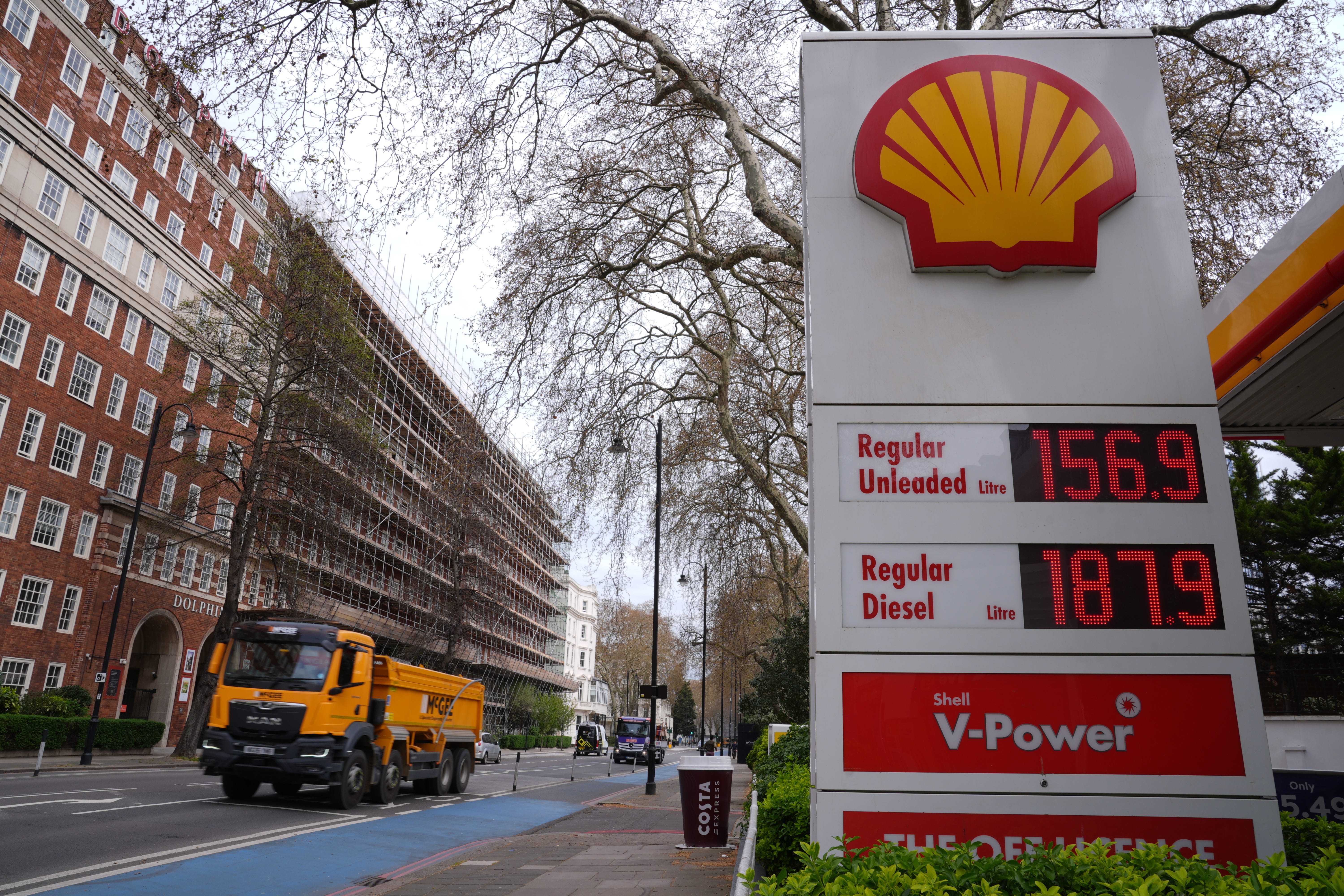 Shell headquarters in London as global oil markets react to Iran conflict