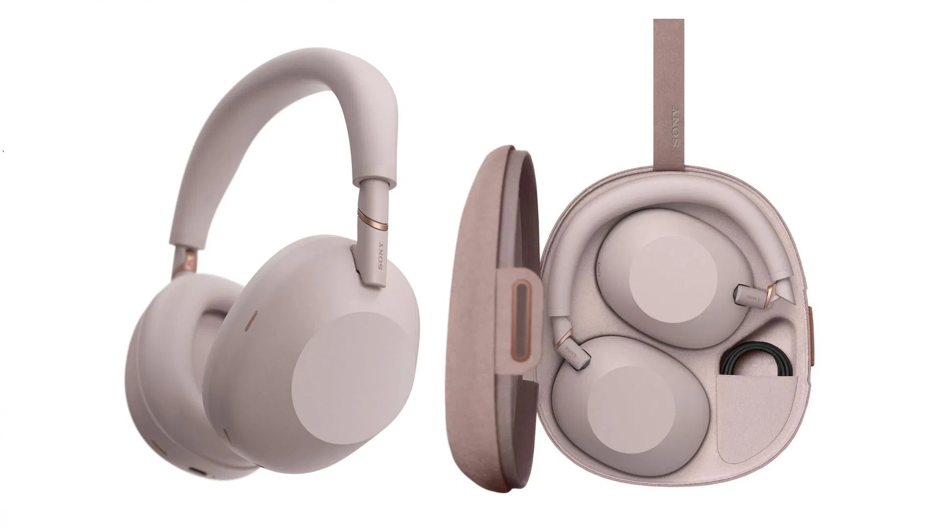 Close-up of Sony WH-1000X ColleXion headphone metal design and premium build leak