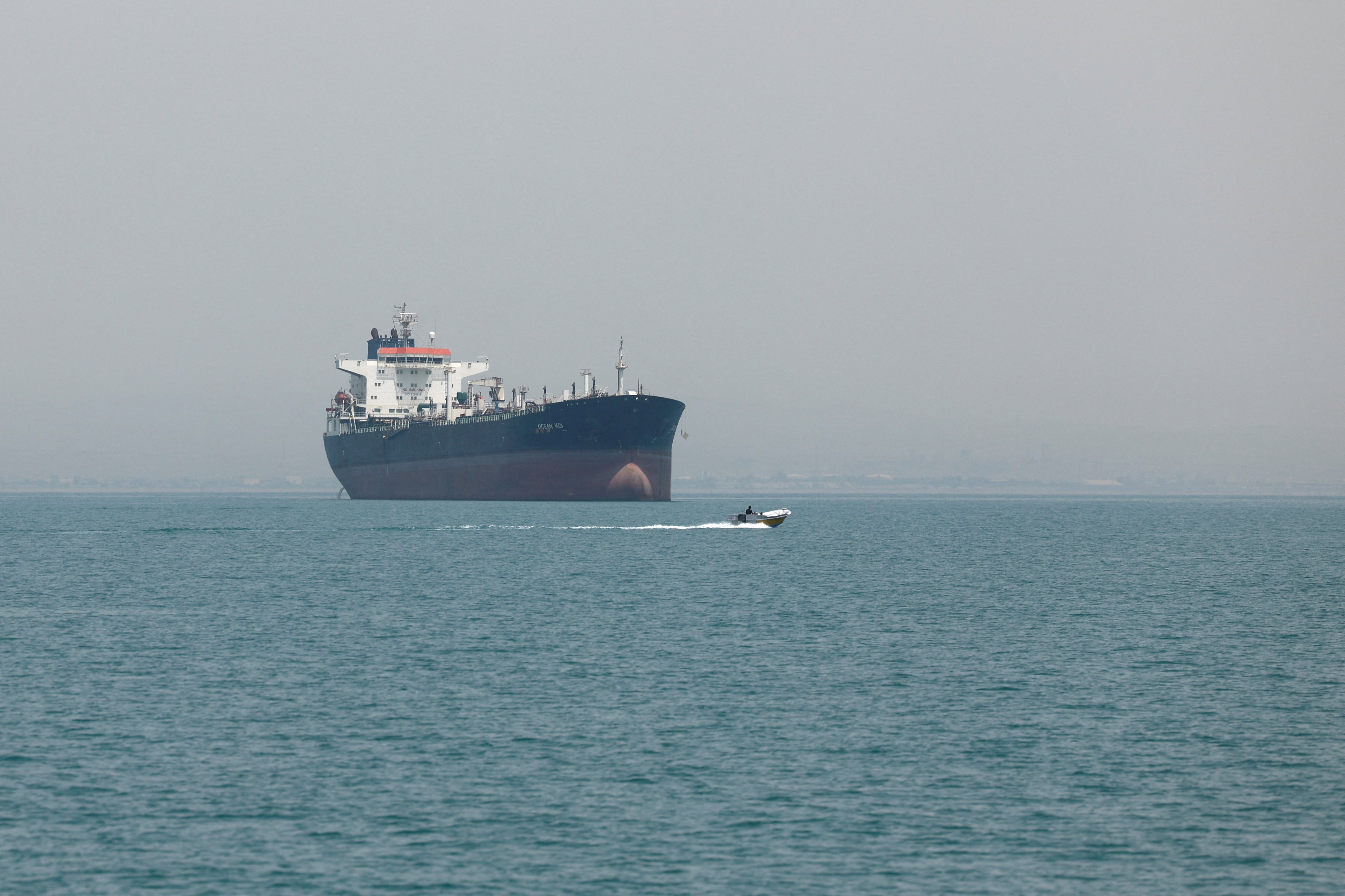 Vessels sail in the Strait of Hormuz off Iran as Trump describes US-Iran war negotiations as advancing