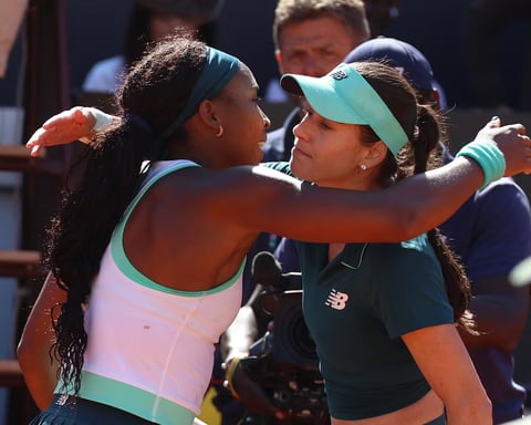 Elina Svitolina and Coco Gauff after semifinal wins at the 2026 Italian Open in Rome