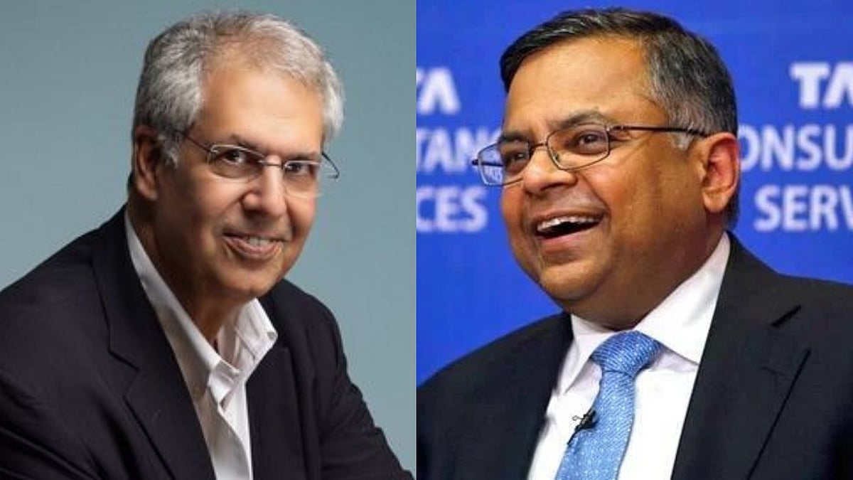 Noel Tata of Tata Trusts and N Chandrasekaran of Tata Sons ahead of the May 26 board meeting