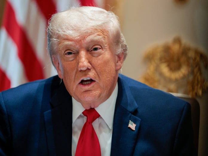 US President Donald Trump speaks during a cabinet meeting at the White House on May 27, 2026, where he rejected a reported Strait of Hormuz deal