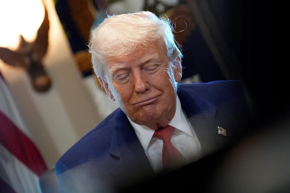 Donald Trump at a crypto investor event amid corruption and foreign money controversy