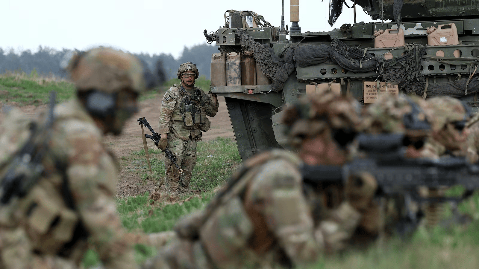 US troops in Poland during NATO deployment amid Trump military pullback fears