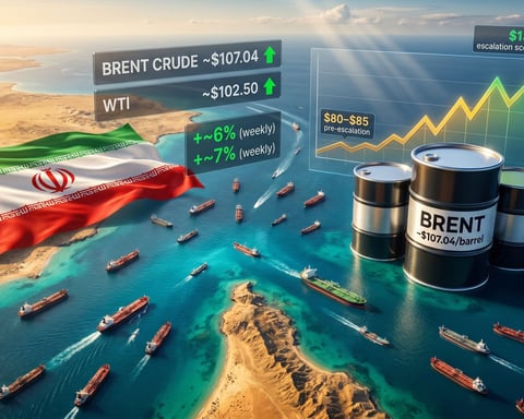 Donald Trump and Strait of Hormuz oil tanker as Brent crude prices remain above $100 during Iran tensions