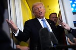 Donald Trump during controversy over IRS settlement blocking tax audits into Trump family businesses