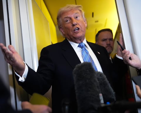 Donald Trump during controversy over IRS settlement blocking tax audits into Trump family businesses