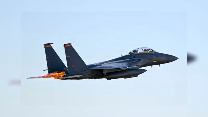 US Air Force F-15E fighter jet involved in Operation Epic Fury during the Iran conflict in 2026