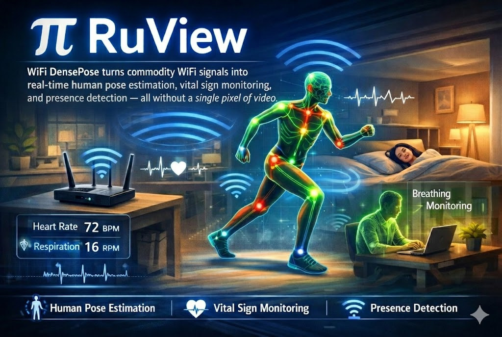 Visualization of WiFi signals detecting human movement through walls
