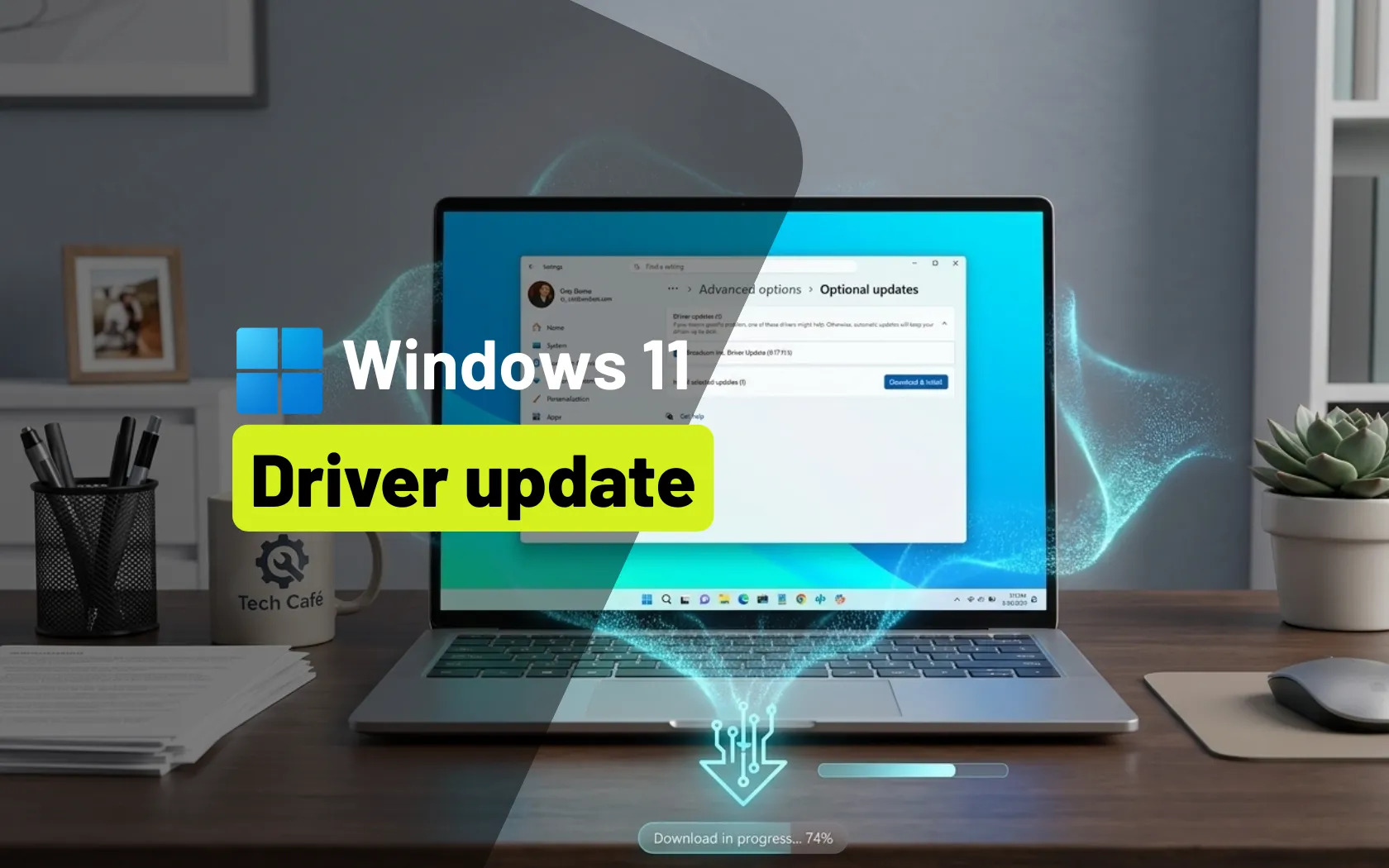 Hidden Windows 11 driver performance issues explained Diagram showing Windows 11 driver layer affecting battery, GPU, and system performance