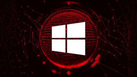 Windows 11 system under cyberattack showing zero-day exploit warning and system compromise