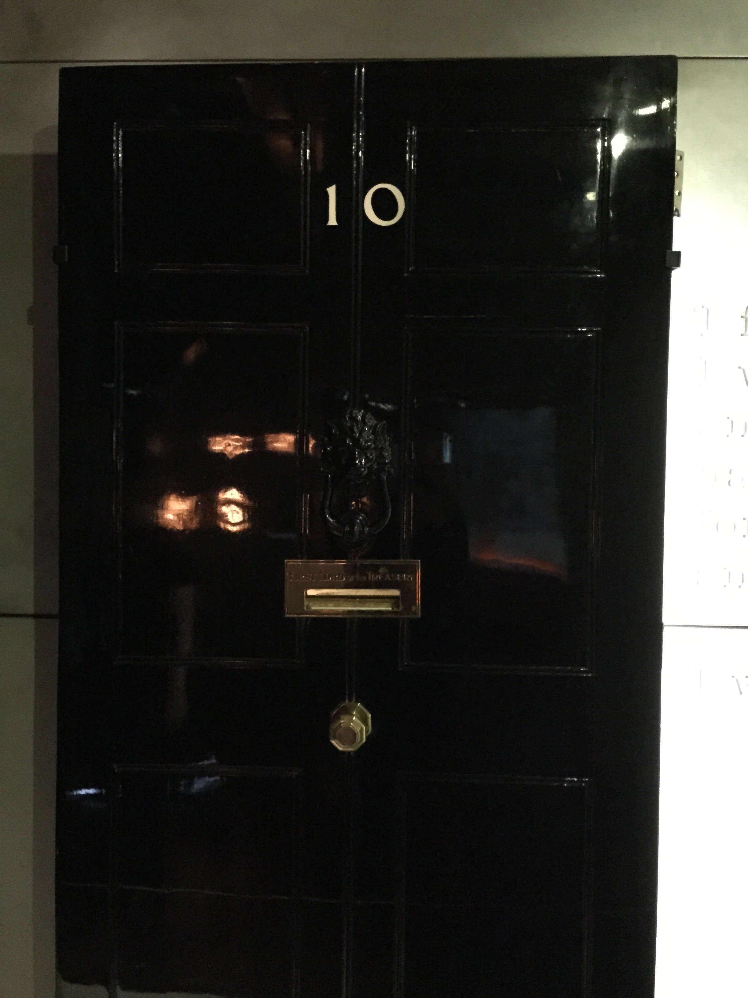 The front door of 10 Downing Street, where the government confirmed the under-16 social media crackdown will proceed
