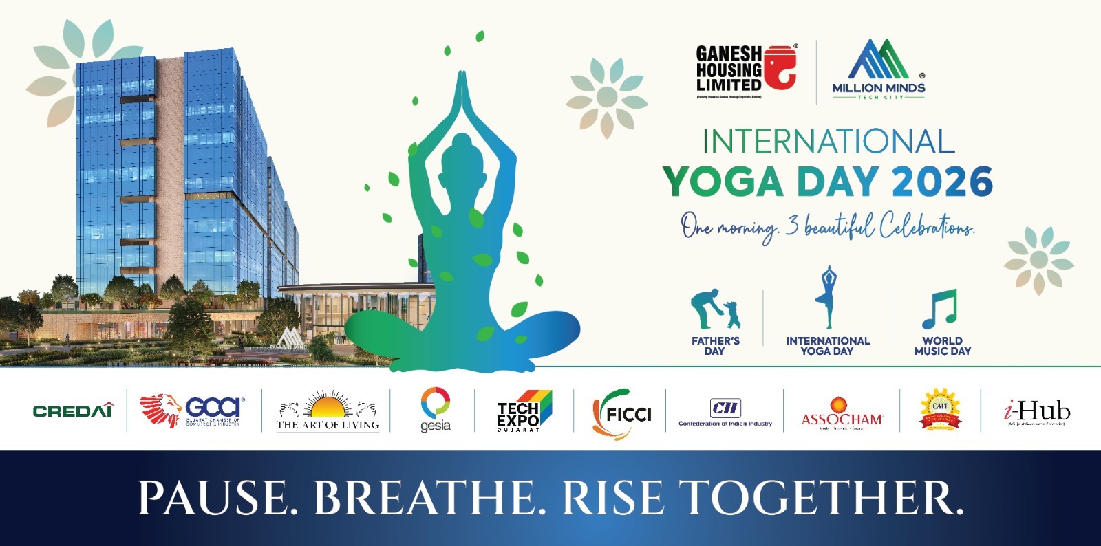 Million Minds Tech City Hosts 500+ Leaders for International Yoga Day,  Marking a Landmark Community Moment for Ahmedabad