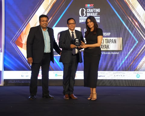 Prof. (Dr.) Tapan Kumar Nayak, Director, Jaipuria School of Business, Ghaziabad has been honoured with ‘Excellence in Iconic Academic Leader of the Year 2026’ at HT Media Presents Crafting Bharat Business Conclave & Awards 2026