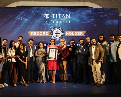 Titan Watches sets Guinness Book of World Records with Zero Hour 500M Professional Diver's Automatic Watch