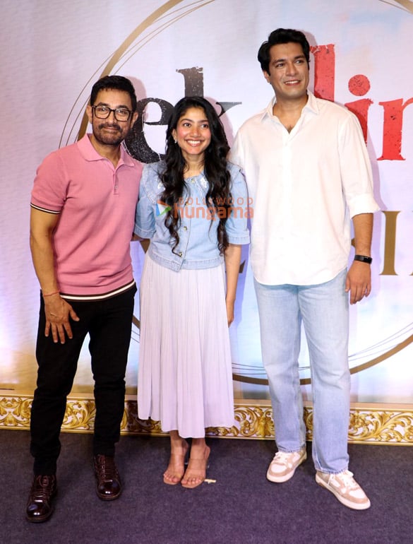 Aamir Khan with Sai Pallavi and his son Junaid Khan at a recent musical event