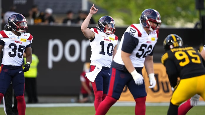 Montreal Alouettes defeat Hamilton Tiger-Cats 30-27 in overtime in the 2026 CFL season opener at Hamilton Stadium