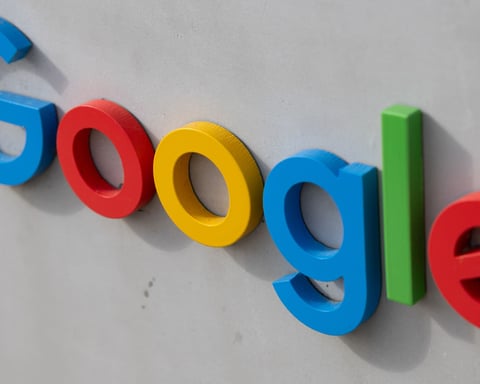 Google parent Alphabet as it joins the Dow Jones Industrial Average, replacing Verizon, June 2026