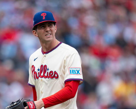 Andrew Painter pitching for the Philadelphia Phillies in 2026