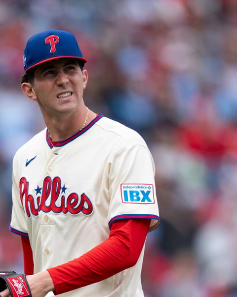Andrew Painter pitching for the Philadelphia Phillies in 2026