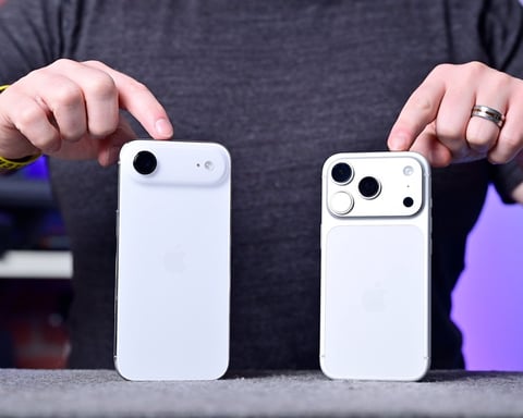 iPhone Air and iPhone 17 Pro displayed side by side