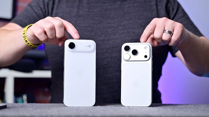 iPhone Air and iPhone 17 Pro displayed side by side