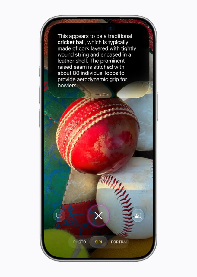 Apple iOS 27 Siri mode in Camera app showing pho dish with nutrition information WWDC 2026