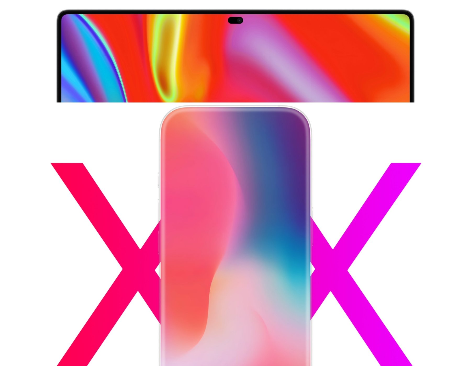 Illustration showing Apple's iOS 28 and macOS 28 Boppy codenames alongside iPhone 20 and MacBook Ultra