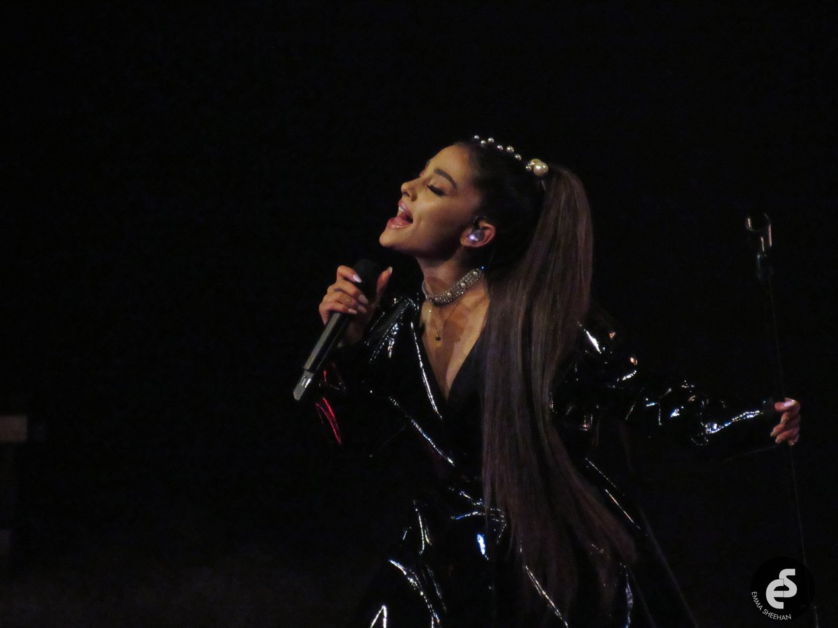 Ariana Grande performing in concert in 2017, years before her standoff with the White House over her song Bye