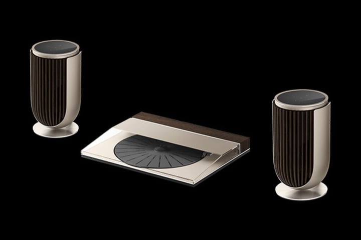 Bang & Olufsen Beosystem 3000c Dune Grey Edition featuring a restored Beogram 3000 turntable and Beolab 8 speakers