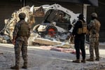 Heavy machinery removes rubble after Israeli airstrike on Beirut southern suburbs June 2026