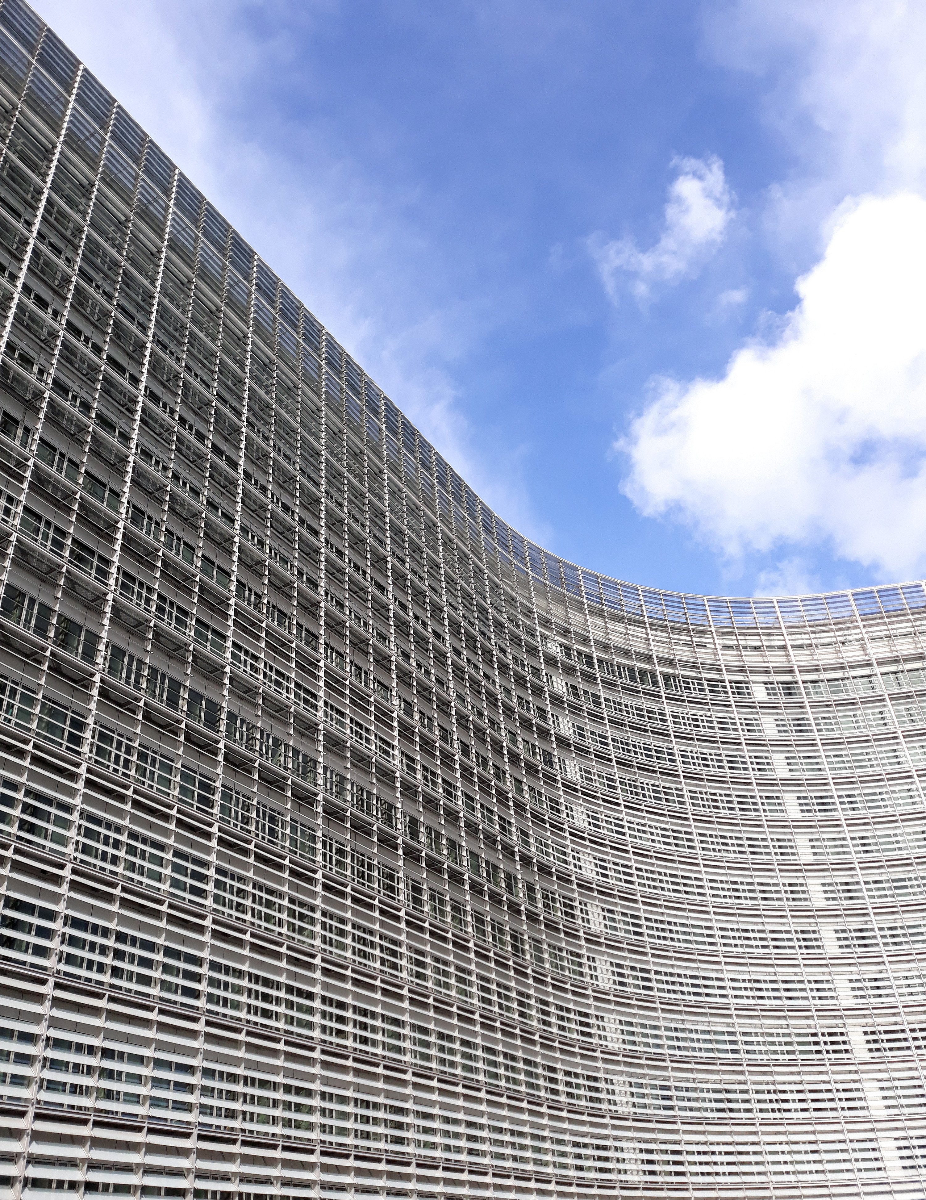 The Berlaymont building housing the European Commission in Brussels Belgium