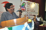 Tamil film director Bharathiraja delivering the inaugural address at a film festival in Chennai