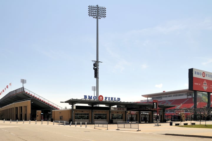 BMO Field in Toronto, the venue for Ghana's World Cup opener that Thomas Partey is barred from entering Canada to play