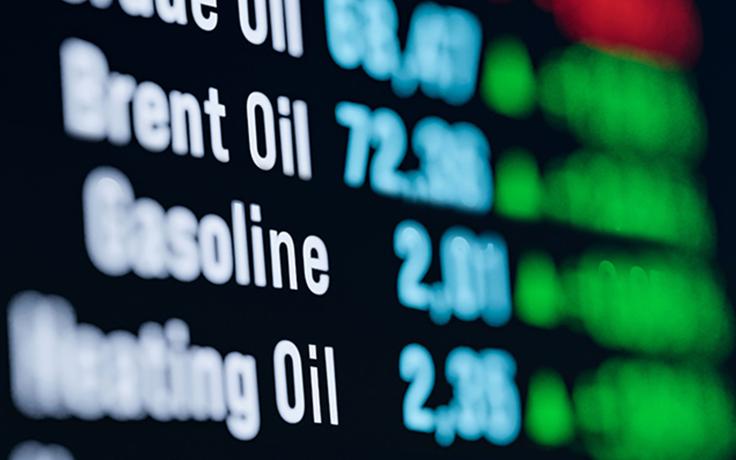 Brent crude oil gasoline and diesel price chart Europe 2026