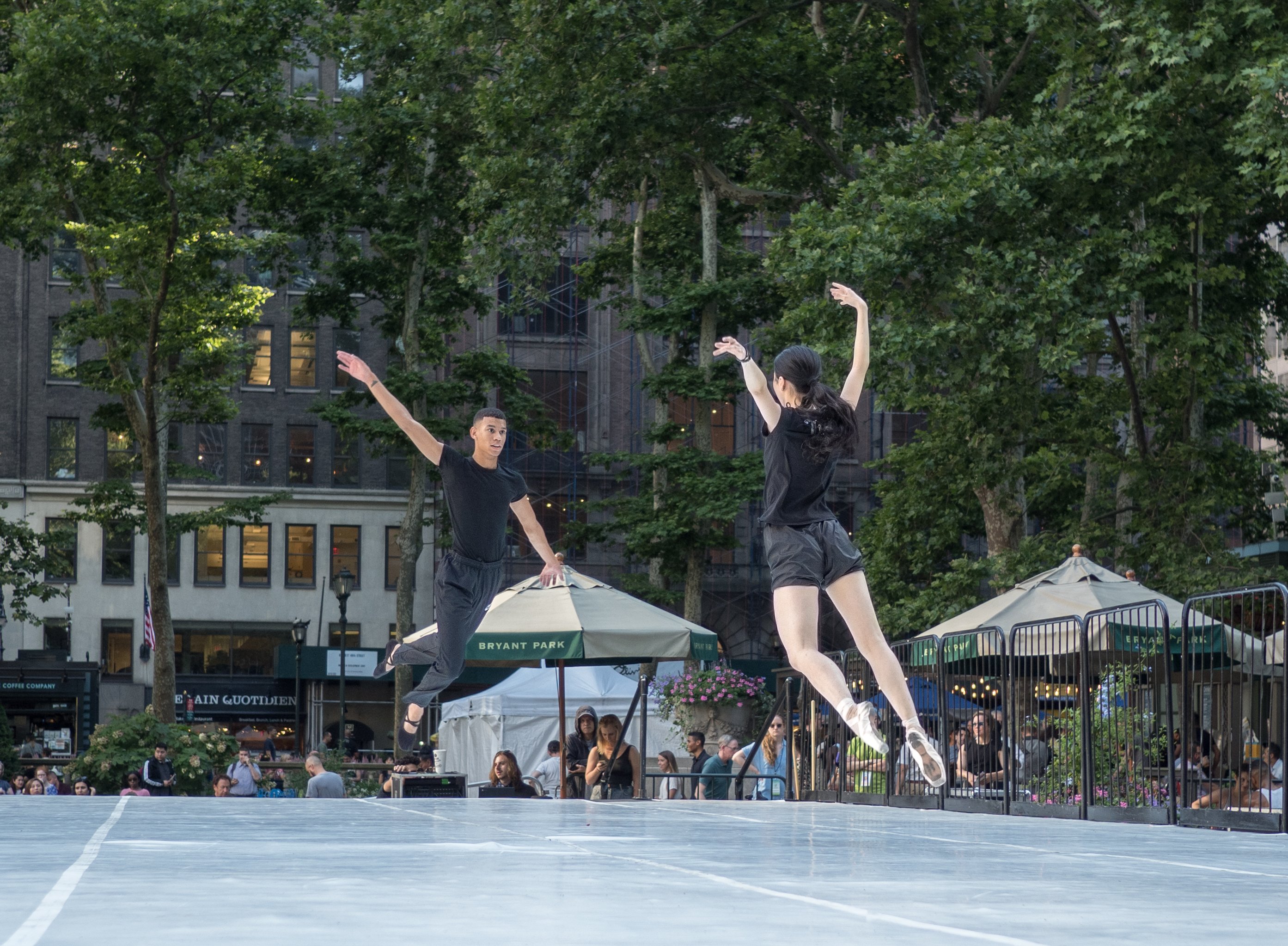 Bryant Park in Midtown Manhattan, site of the Knicks NBA Finals Game 3 watch party that ended in a melee on 42nd Street