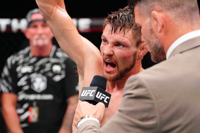Bryce Mitchell reacts after submission victory at UFC Vegas 118