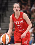 Caitlin Clark of the Indiana Fever, who posted a 32-point double-double in the Commissioner's Cup win over the Chicago Sky