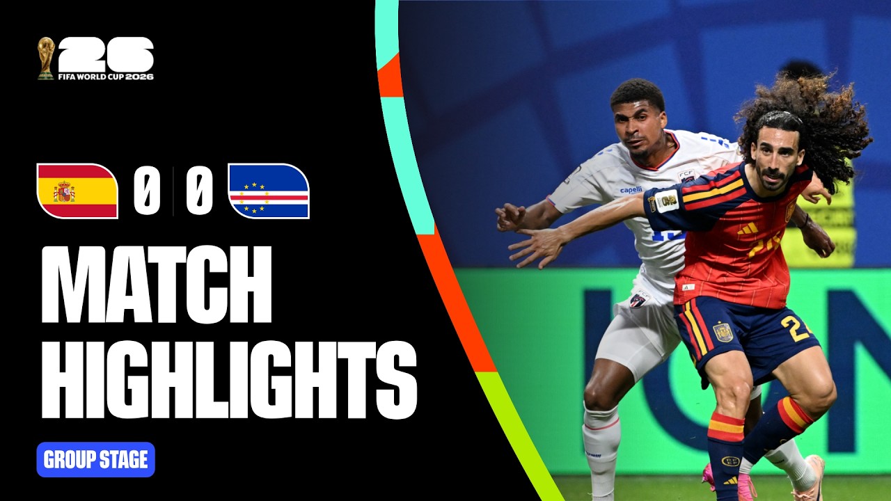 Vozinha the Cape Verde goalkeeper in action against Spain at the 2026 FIFA World Cup