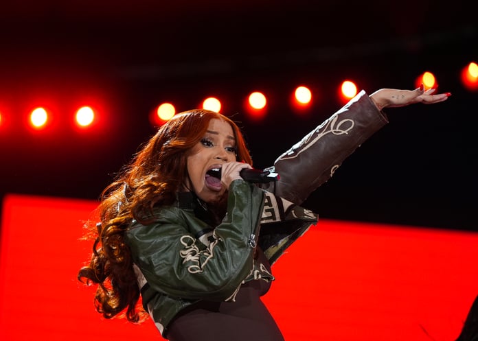Cardi B performing at the 2025 Global Citizen Festival in Central Park, New York