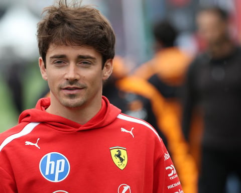 Charles Leclerc in Ferrari paddock ahead of 2026 Monaco Grand Prix