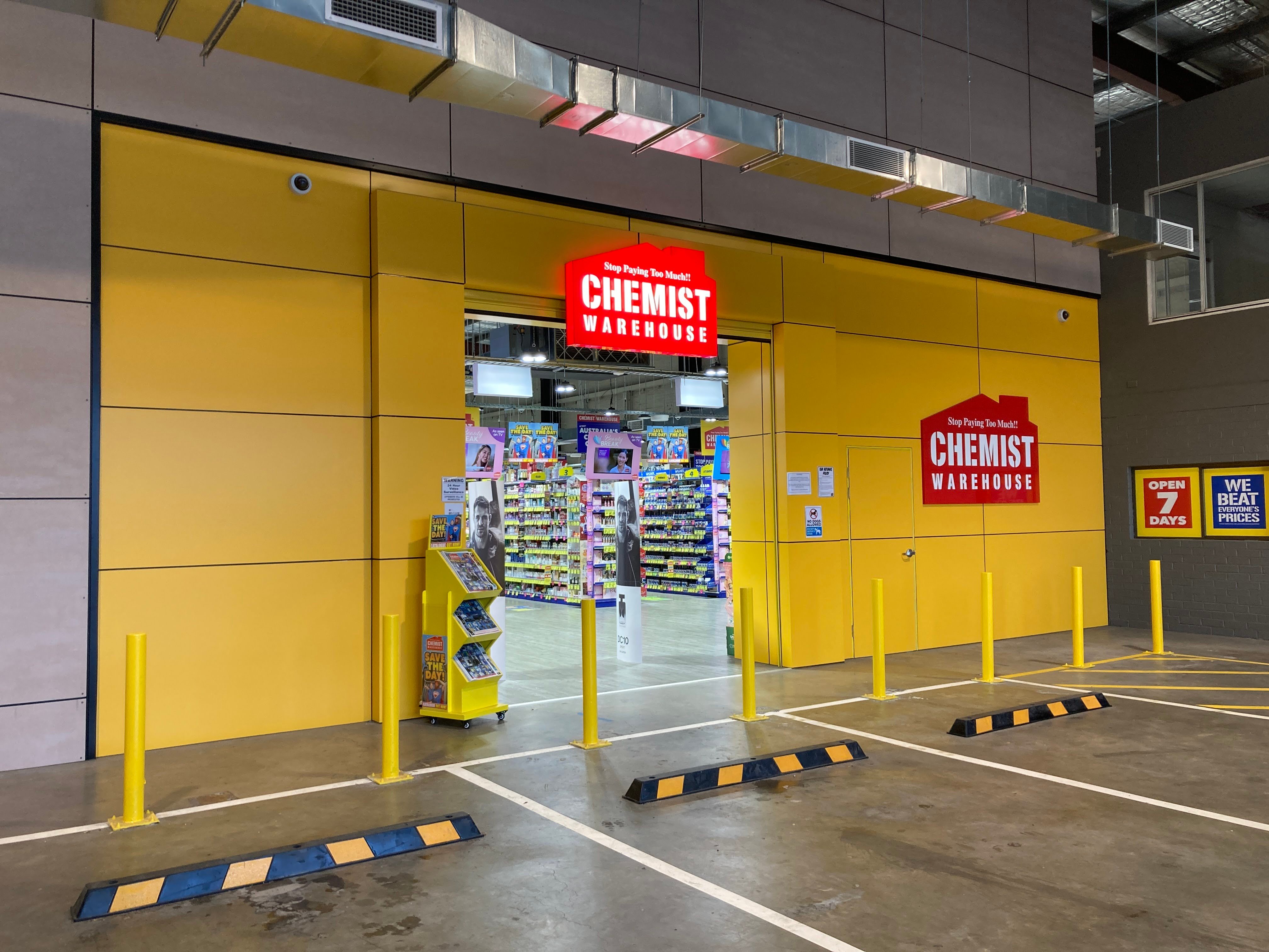 The entrance to a Chemist Warehouse store in Alexandria, Australia, the discount pharmacy chain whose owner is bidding for Boots