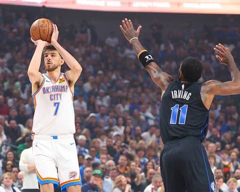 Chet Holmgren Oklahoma City Thunder center shooting in NBA playoffs