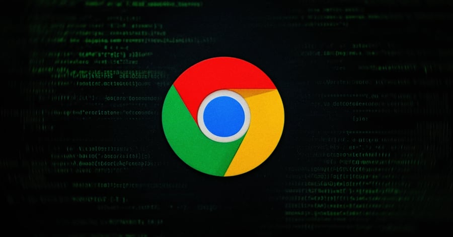 Chrome browser logo with security warning overlay representing CVE-2026-11645 V8 zero-day vulnerability