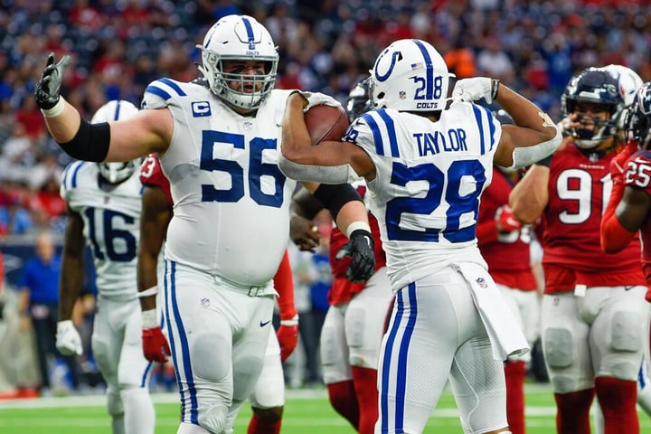Jonathan Taylor and Quenton Nelson of the Indianapolis Colts, both entering contract years in 2026