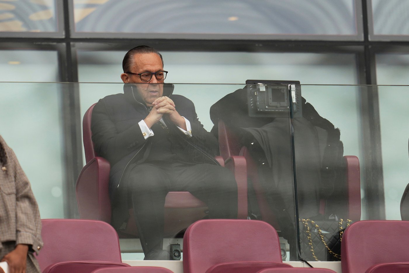 West Ham United chairman David Sullivan at London Stadium ahead of his resignation over historic allegations